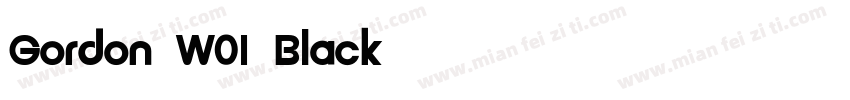 Gordon W01 Black字体转换